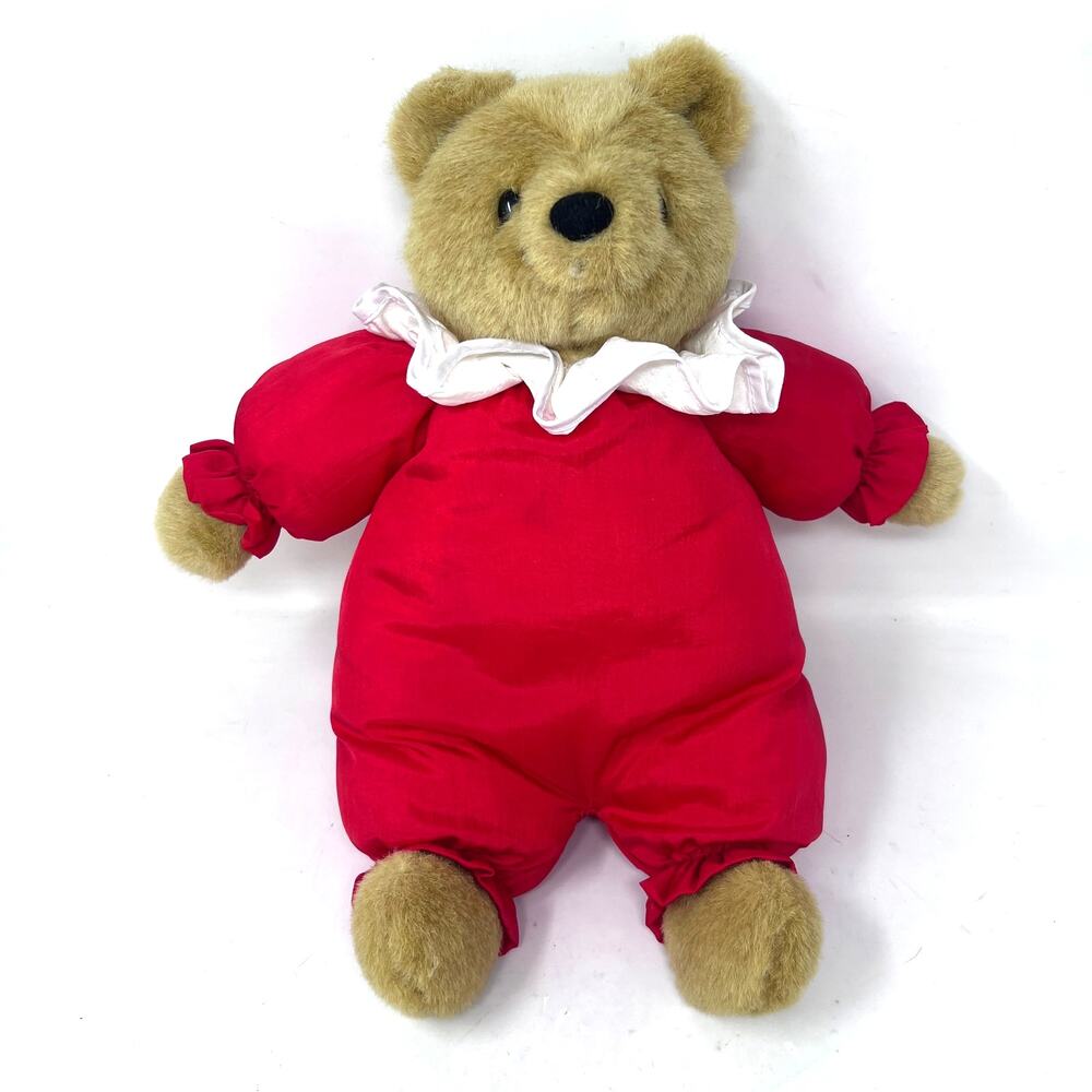 Gibson Greetings Cuddles Teddy Bear‎ Plush 13" Red Puffalump Nylon VTG 1993